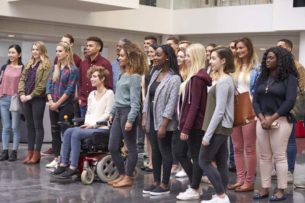 Student group standing together